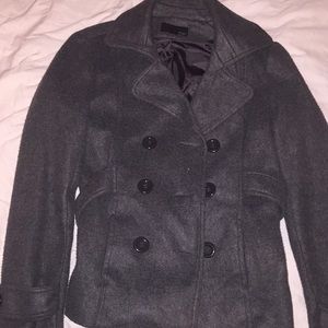 Dark grey pea coat